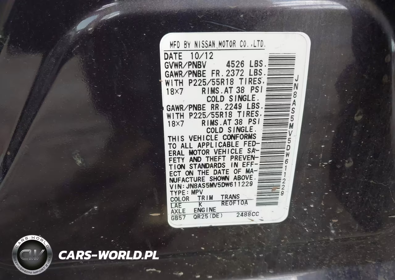 2013 Nissan Rogue Sv W-Sl Pkg VIN:JN8AS5MV5DW611229 - 9