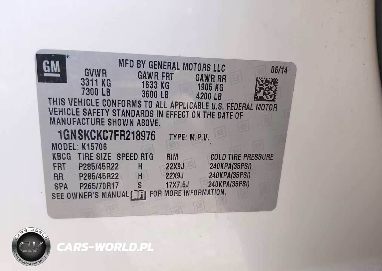 2015 Chevrolet Tahoe Ltz VIN:1GNSKCKC7FR218976 - 9