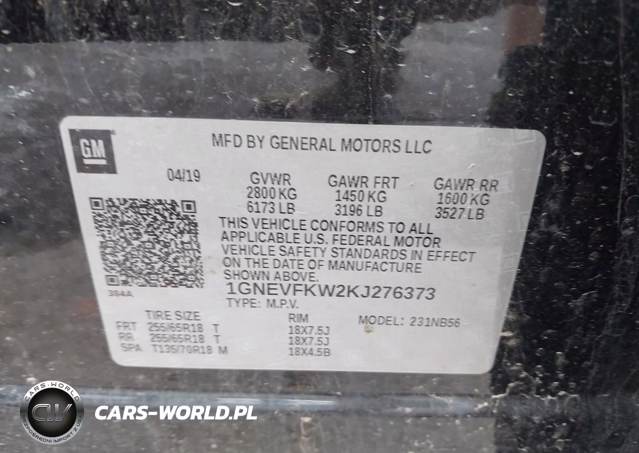 2019 Chevrolet Traverse Ls VIN:1GNEVFKW2KJ276373 - 9