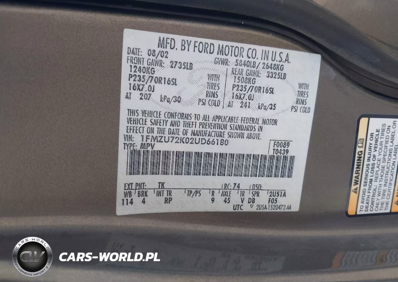 2002 Ford Explorer Xls VIN:1FMZU72K02UD66180 - 9