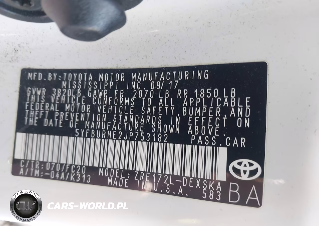 2018 Toyota Corolla Se VIN:5YFBURHE2JP753182 - 9