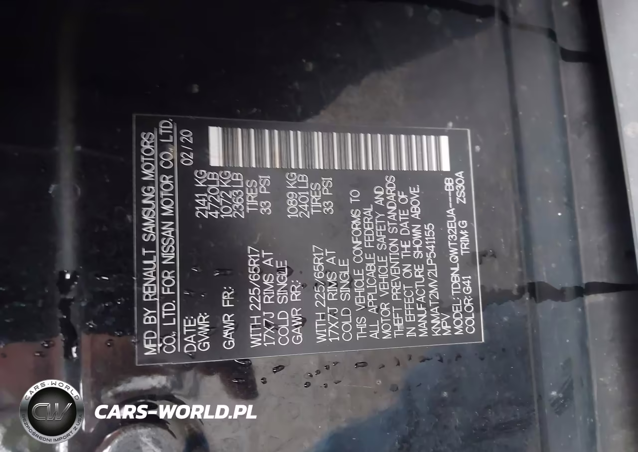 2020 Nissan Rogue S-Sv VIN:KNMAT2MV2LP541155 - 9
