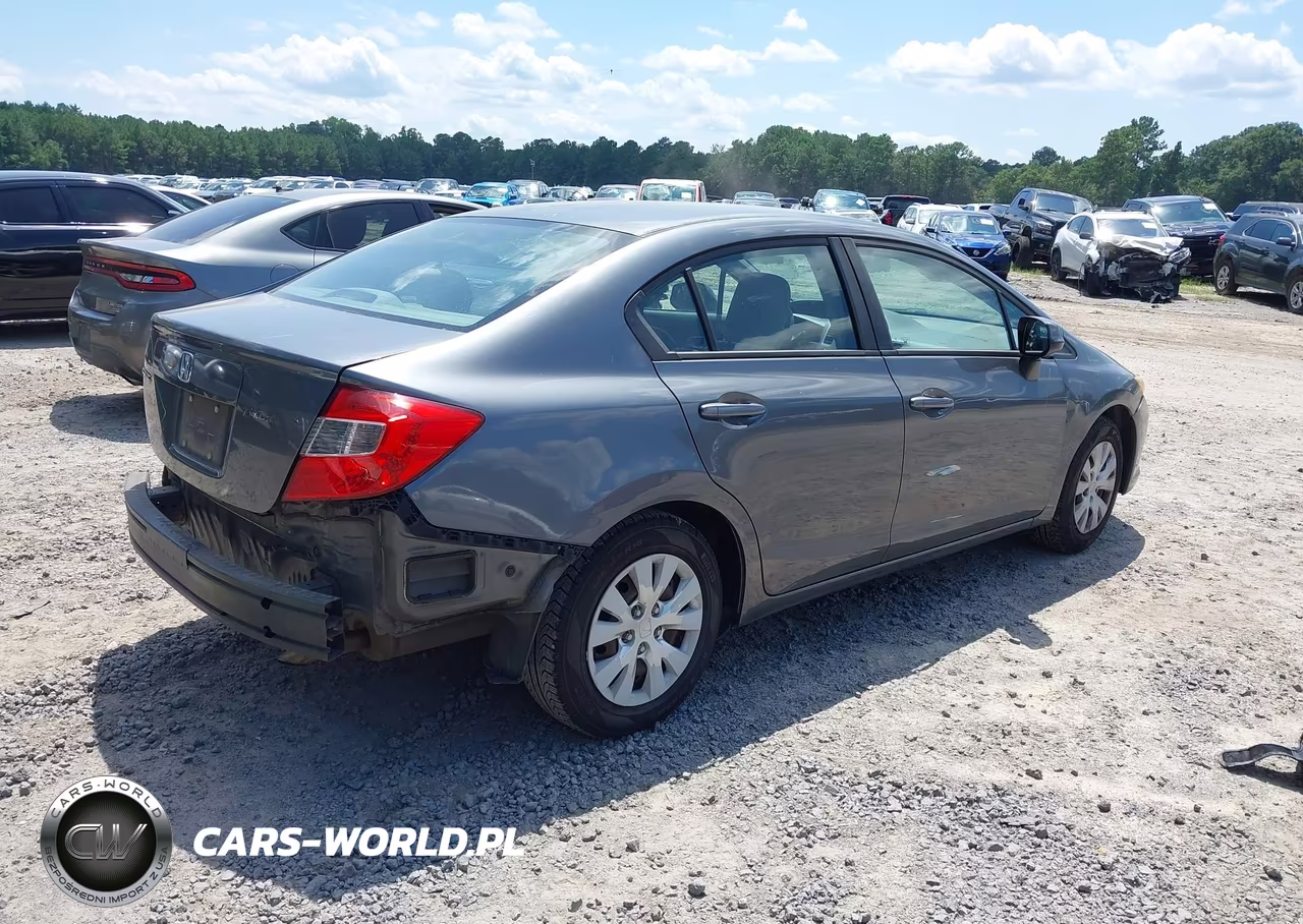 2012 Honda Civic Lx VIN:19XFB2F52CE091710 - 4