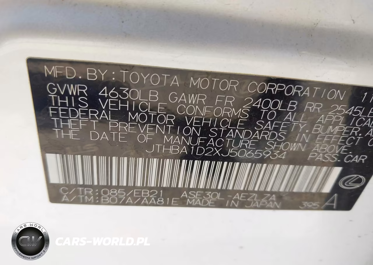 2018 Lexus Is 300 VIN:JTHBA1D2XJ5065934 - 9