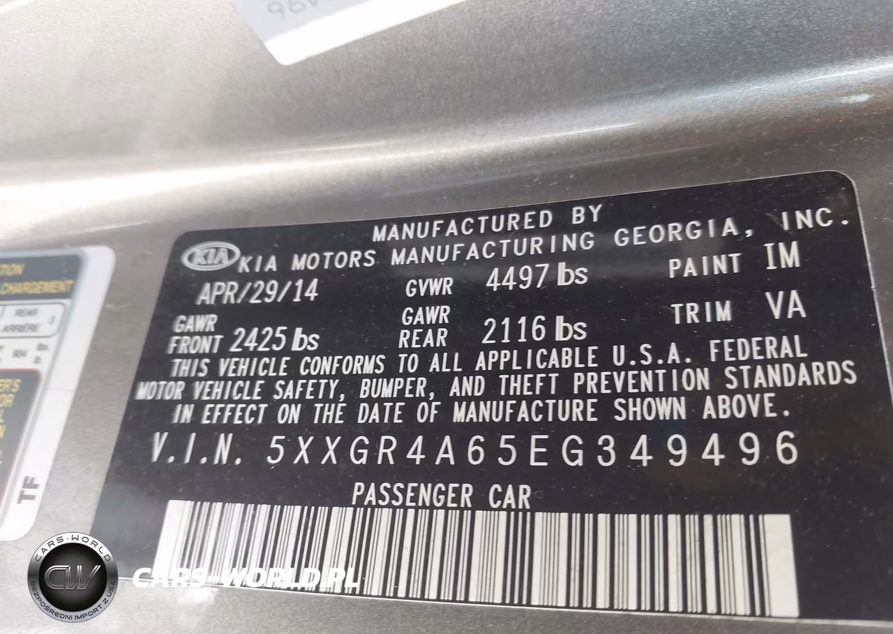 2014 Kia Optima Sxl Turbo VIN:5XXGR4A65EG349496 - 9