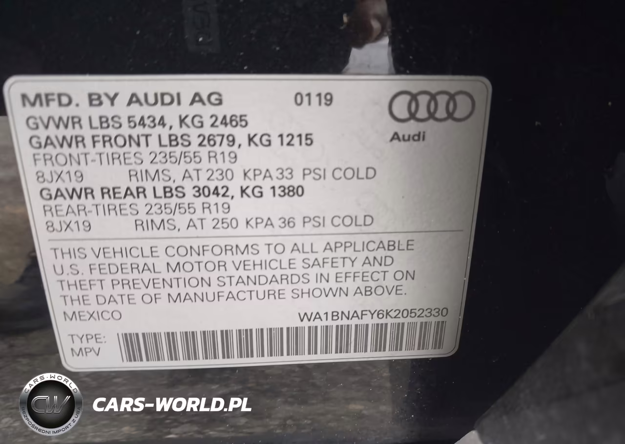 2019 Audi Q5 45 Premium VIN:WA1BNAFY6K2052330 - 9