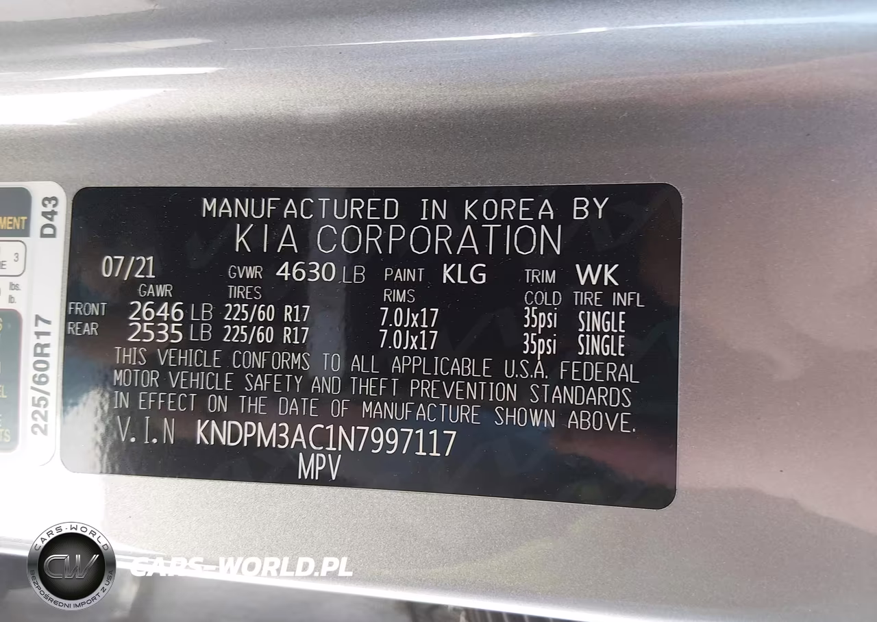 2022 Kia Sportage Lx VIN:KNDPM3AC1N7997117 - 9