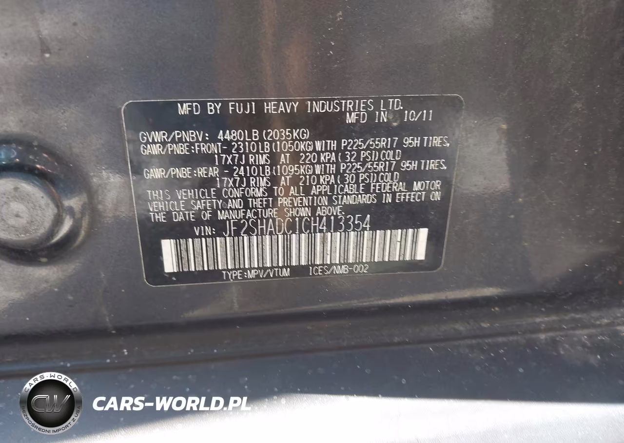 2012 Subaru Forester 2.5X Premium VIN:JF2SHADC1CH413354 - 9