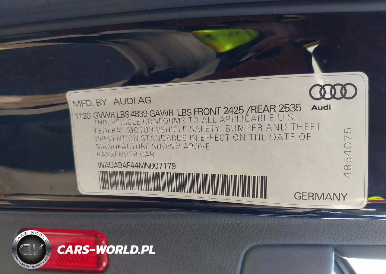 2021 Audi A4 Premium 40 Tfsi Quattro S Tronic VIN:WAUABAF44MN007179 - 9