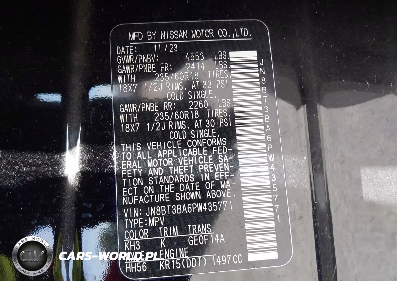 2023 Nissan Rogue Sv Fwd VIN:JN8BT3BA6PW435771 - 9