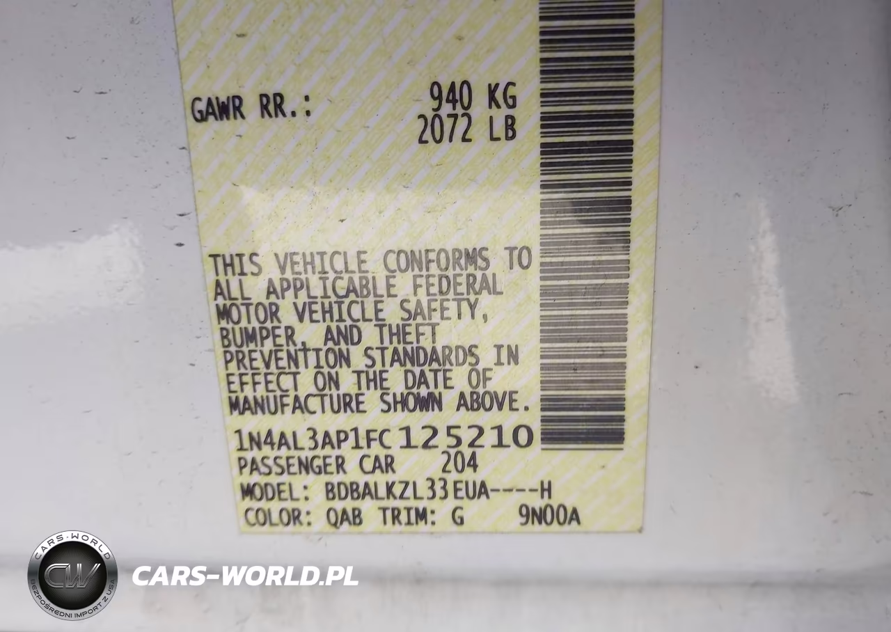 2015 Nissan Altima 2.5 Sv VIN:1N4AL3AP1FC125210 - 9