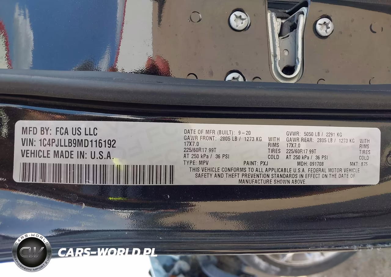 2021 Jeep Cherokee Latitude Plus Fwd VIN:1C4PJLLB9MD116192 - 9