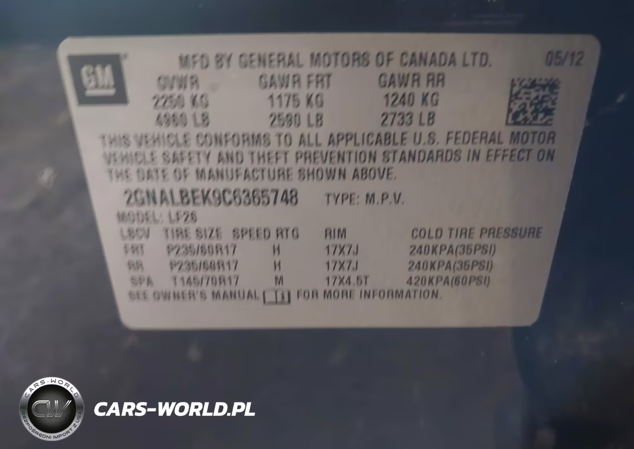 2012 Chevrolet Equinox Ls VIN:2GNALBEK9C6365748 - 9