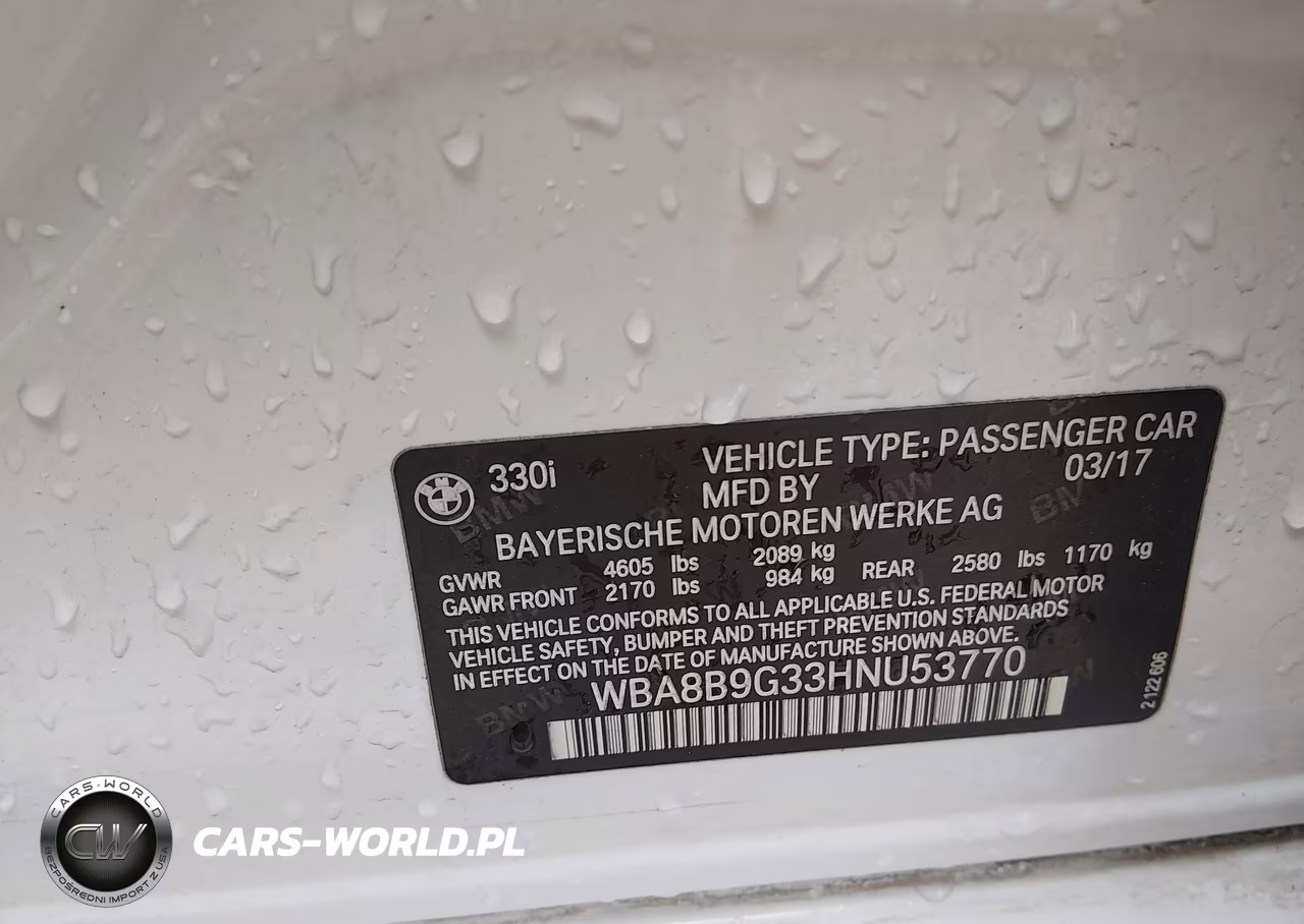 2017 BMW 3 Series 330I VIN:WBA8B9G33HNU53770 - 9