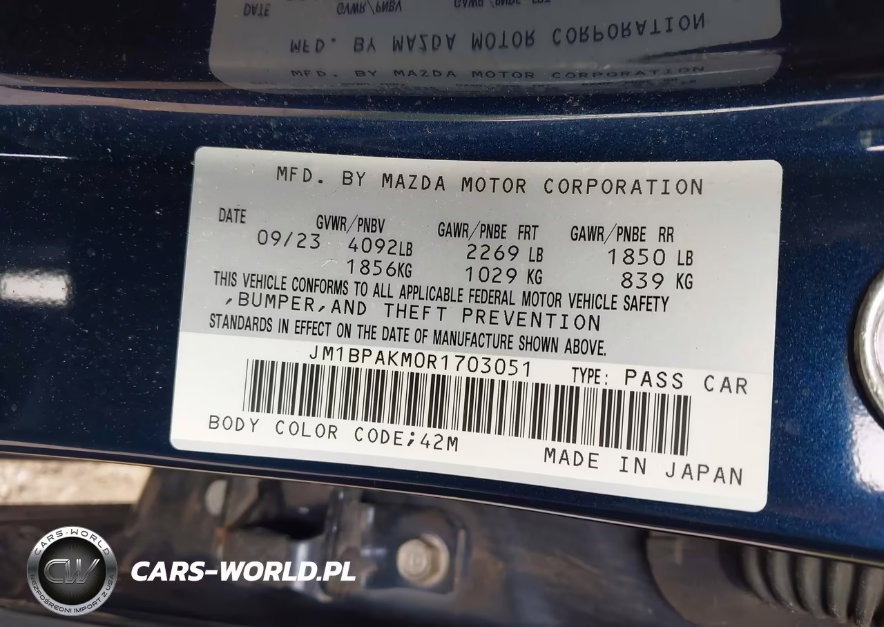 2024 Mazda Mazda3 2.5 S Select Sport VIN:JM1BPAKM0R1703051 - 9