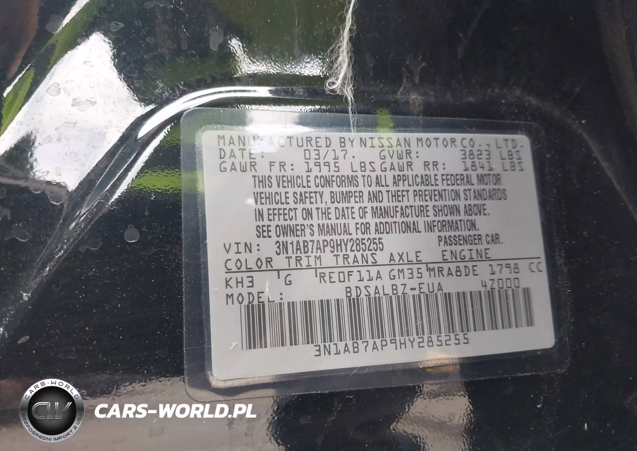 2017 Nissan Sentra S VIN:3N1AB7AP9HY285255 - 9