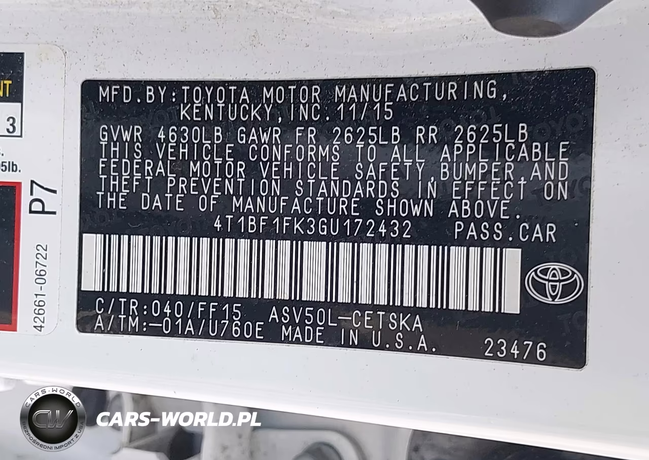 2016 Toyota Camry Se VIN:4T1BF1FK3GU172432 - 9