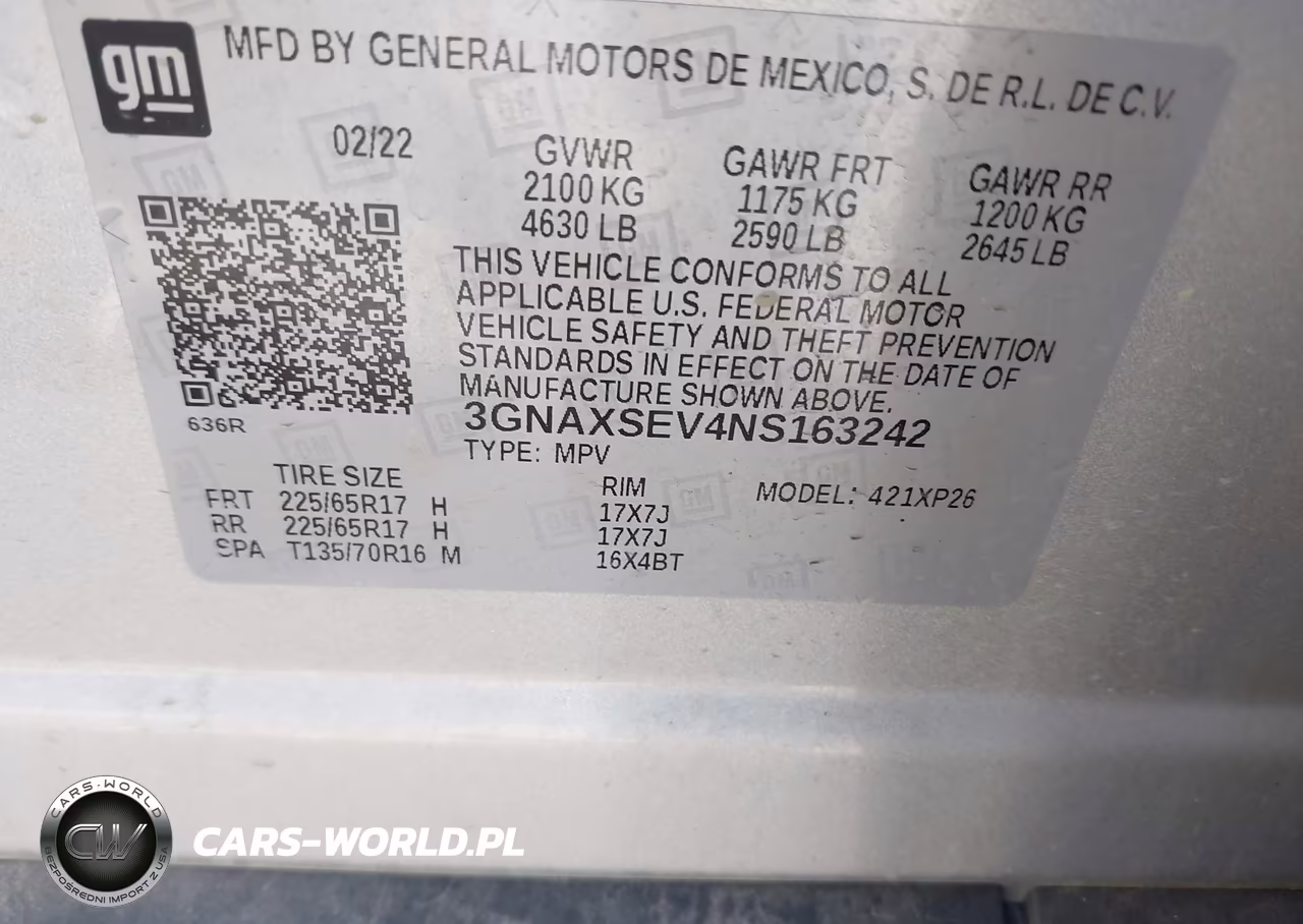 2022 Chevrolet Equinox Awd Ls VIN:3GNAXSEV4NS163242 - 9