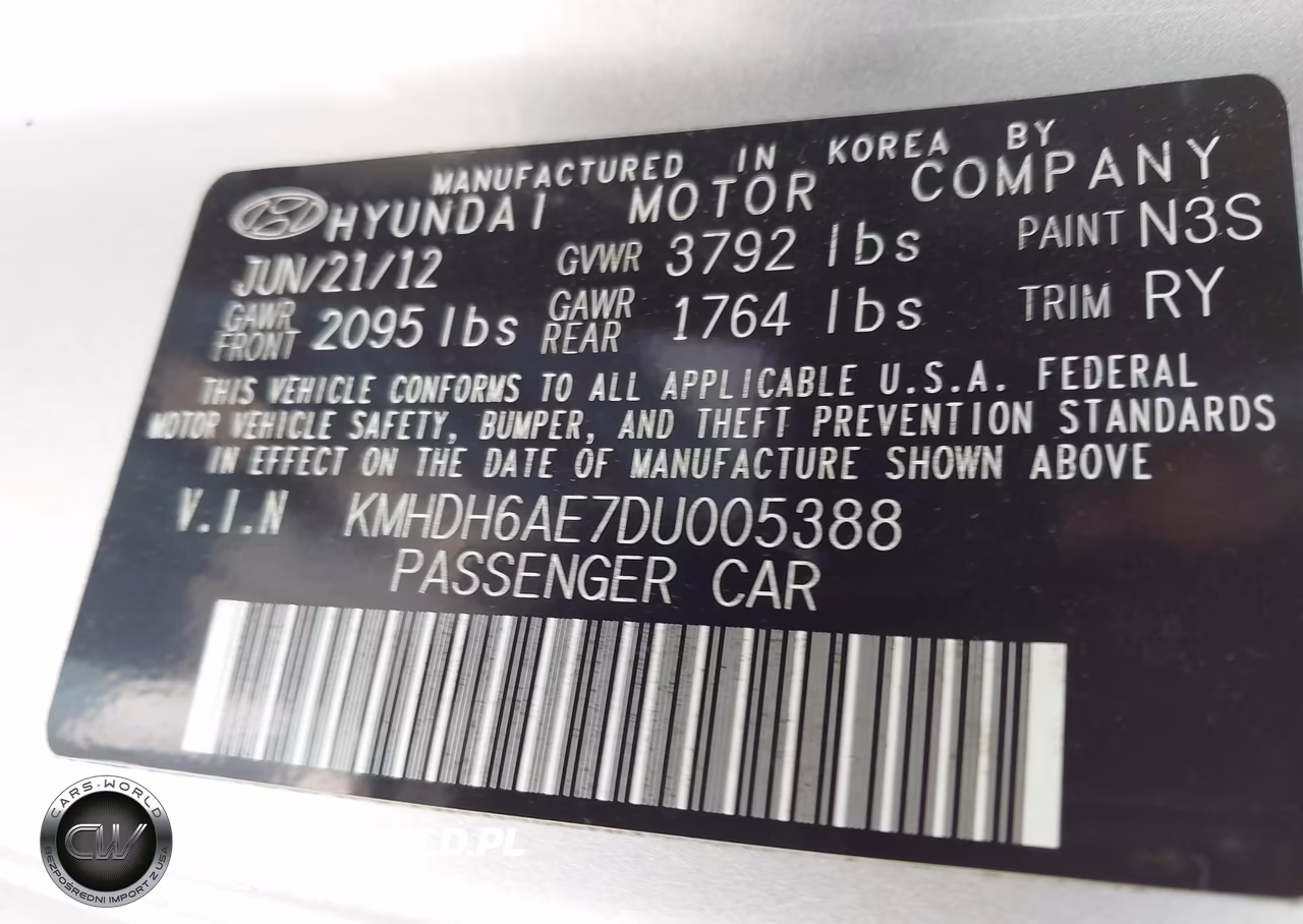 2013 Hyundai Elantra Gs VIN:KMHDH6AE7DU005388 - 9