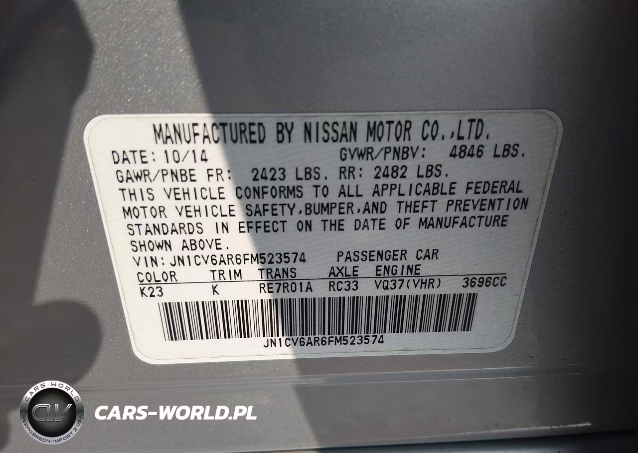 2015 Infiniti Q40 VIN:JN1CV6AR6FM523574 - 9