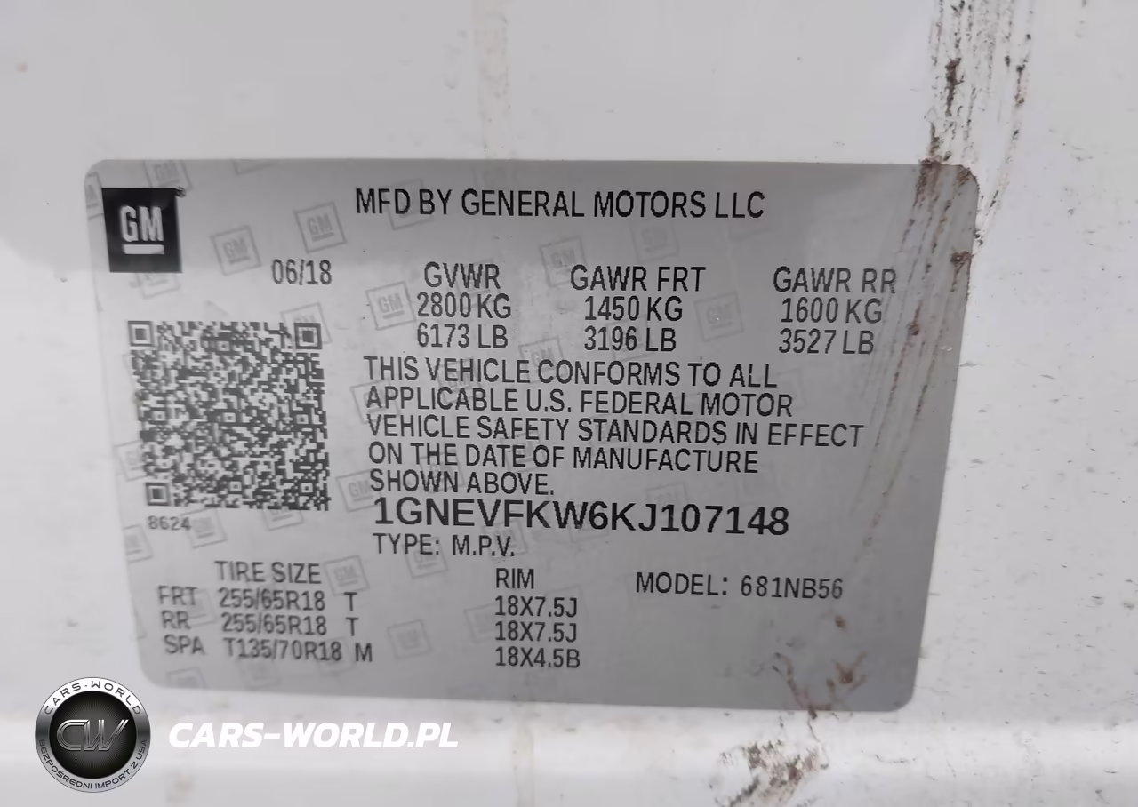 2019 Chevrolet Traverse Ls VIN:1GNEVFKW6KJ107148 - 9