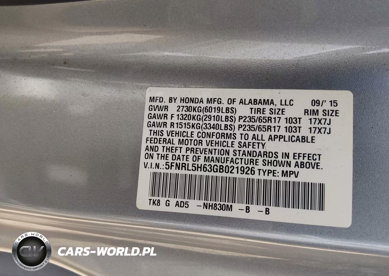 2016 Honda Odyssey Ex-L VIN:5FNRL5H63GB021926 - 9