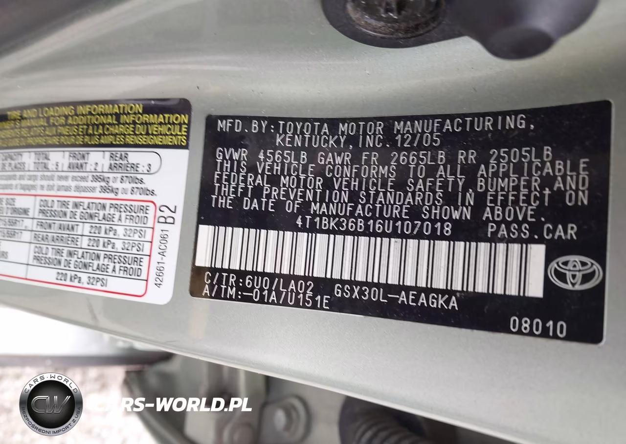 2006 Toyota Avalon Xls VIN:4T1BK36B16U107018 - 9