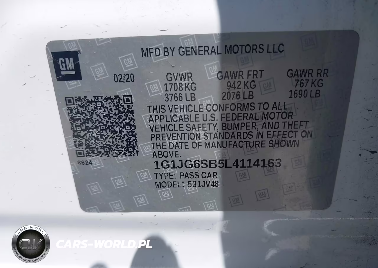 2020 Chevrolet Sonic Fwd 1Fl 5-Door VIN:1G1JG6SB5L4114163 - 9