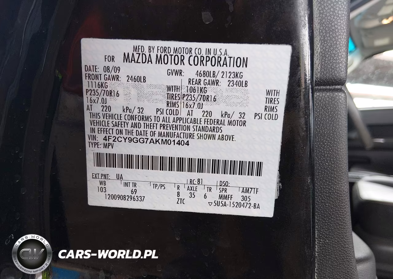 2010 Mazda Tribute S Grand Touring VIN:4F2CY9GG7AKM01404 - 9