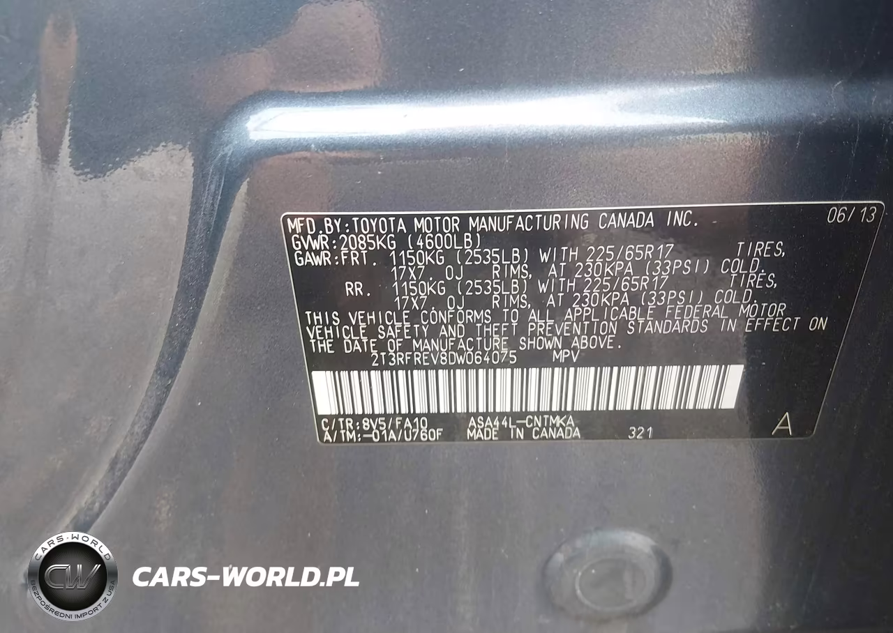 2013 Toyota Rav4 Xle VIN:2T3RFREV8DW064075 - 9