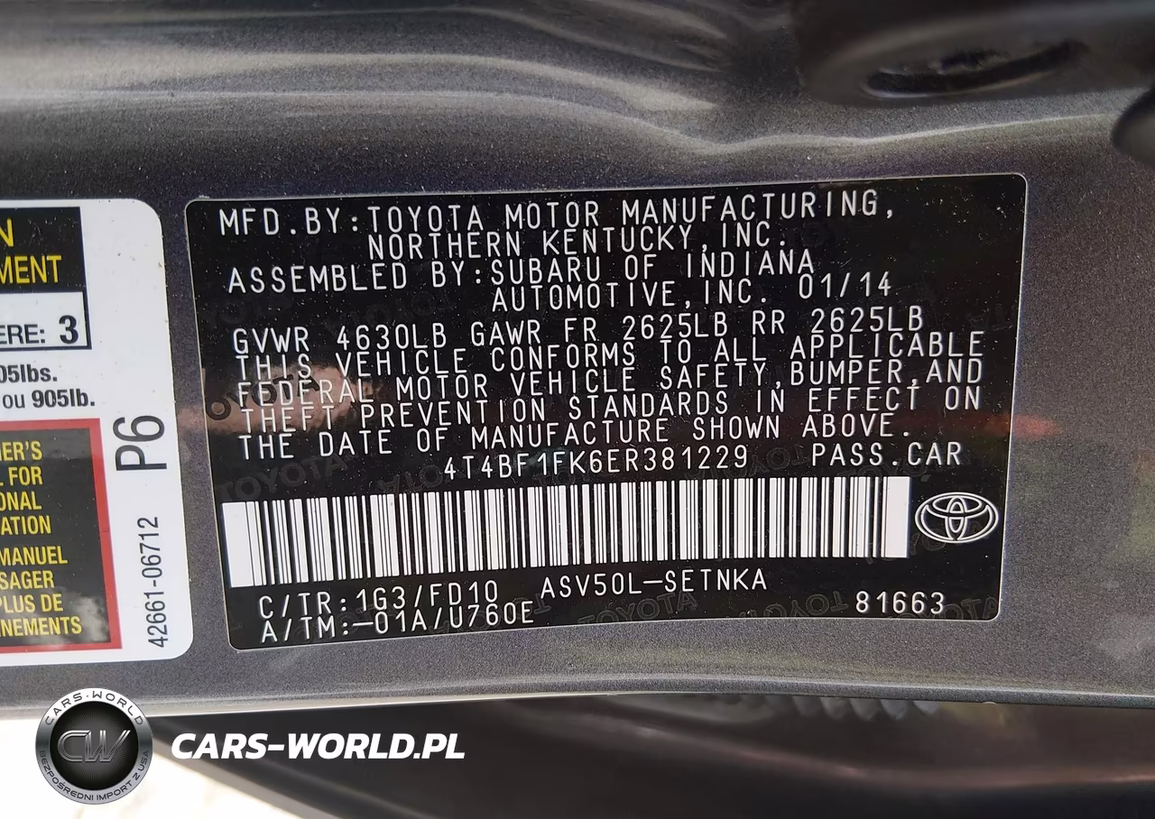 2014 Toyota Camry Le VIN:4T4BF1FK6ER381229 - 9