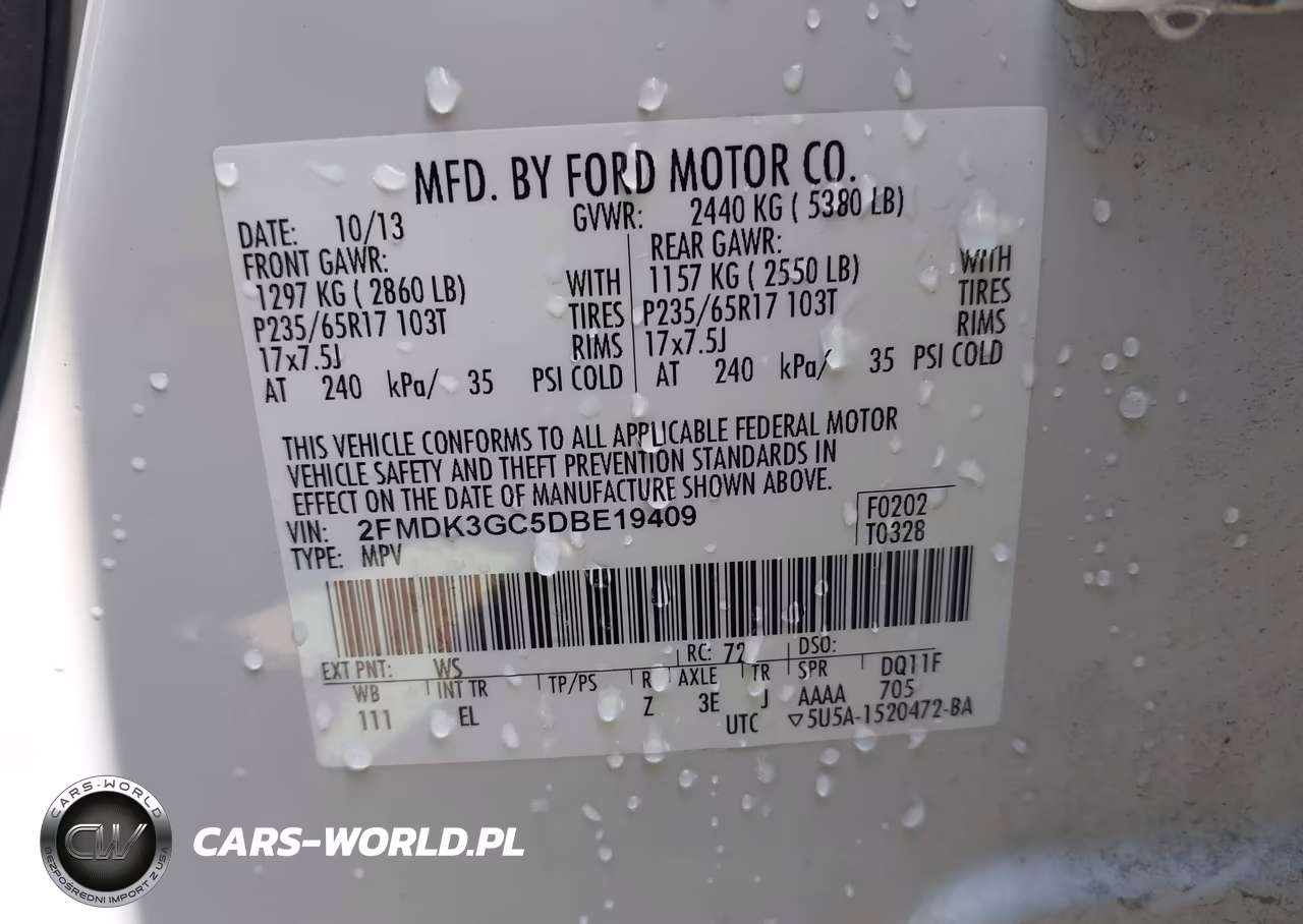 2013 Ford Edge Se VIN:2FMDK3GC5DBE19409 - 9