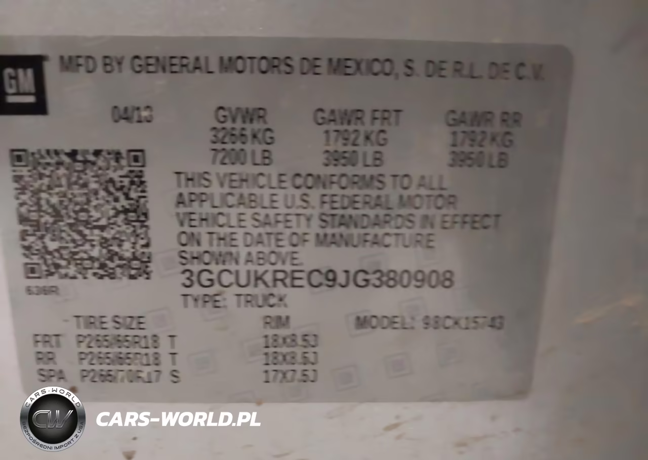 2018 Chevrolet Silverado 1500 2Lt VIN:3GCUKREC9JG380908 - 9