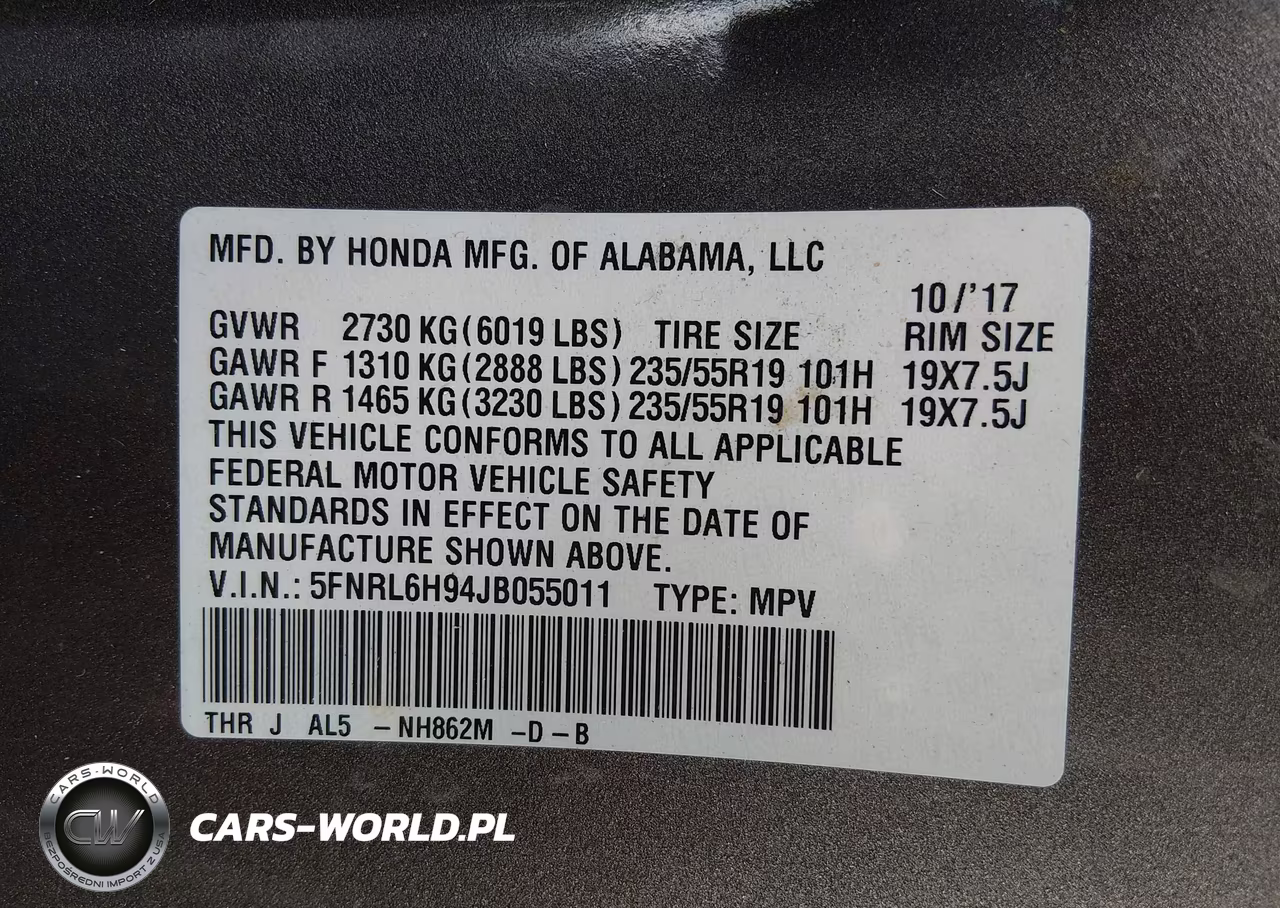 2018 Honda Odyssey Elite VIN:5FNRL6H94JB055011 - 9