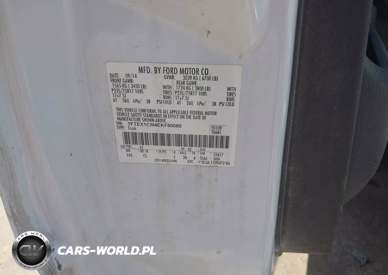 2014 Ford F-150 Xl VIN:1FTEX1CM4EKF80080 - 9