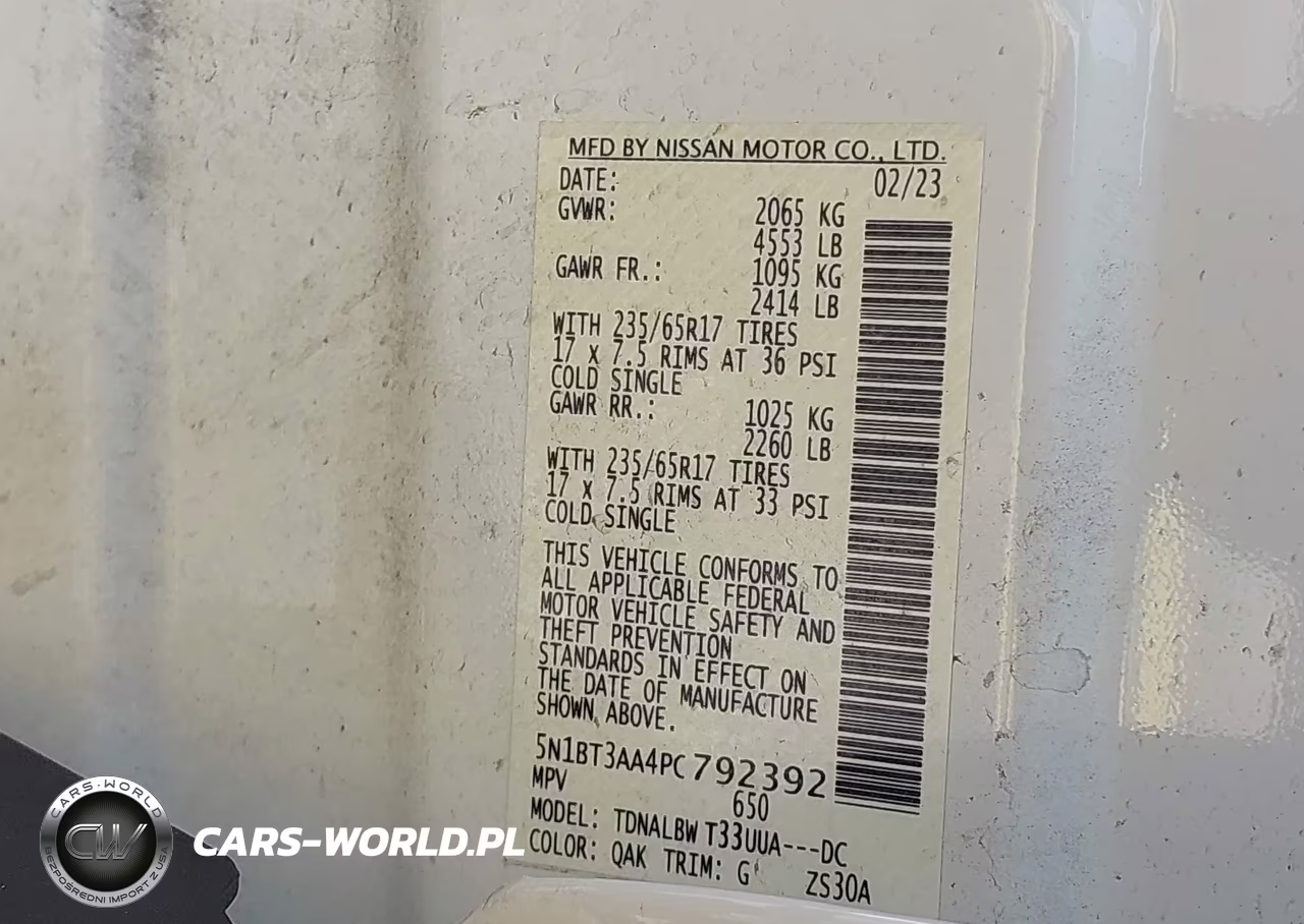 2023 Nissan Rogue S VIN:5N1BT3AA4PC792392 - 9