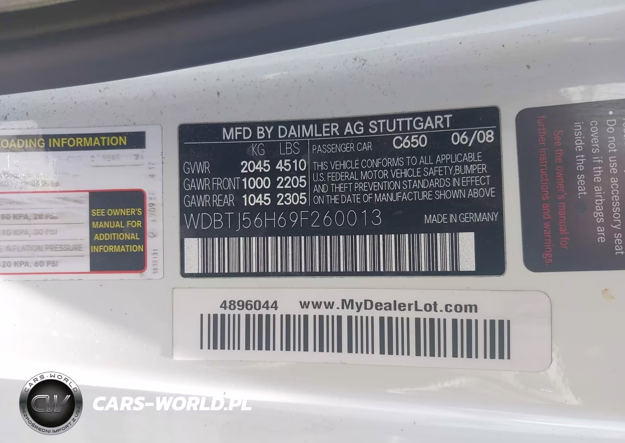 2009 Mercedes-Benz Clk 350 VIN:WDBTJ56H69F260013 - 9