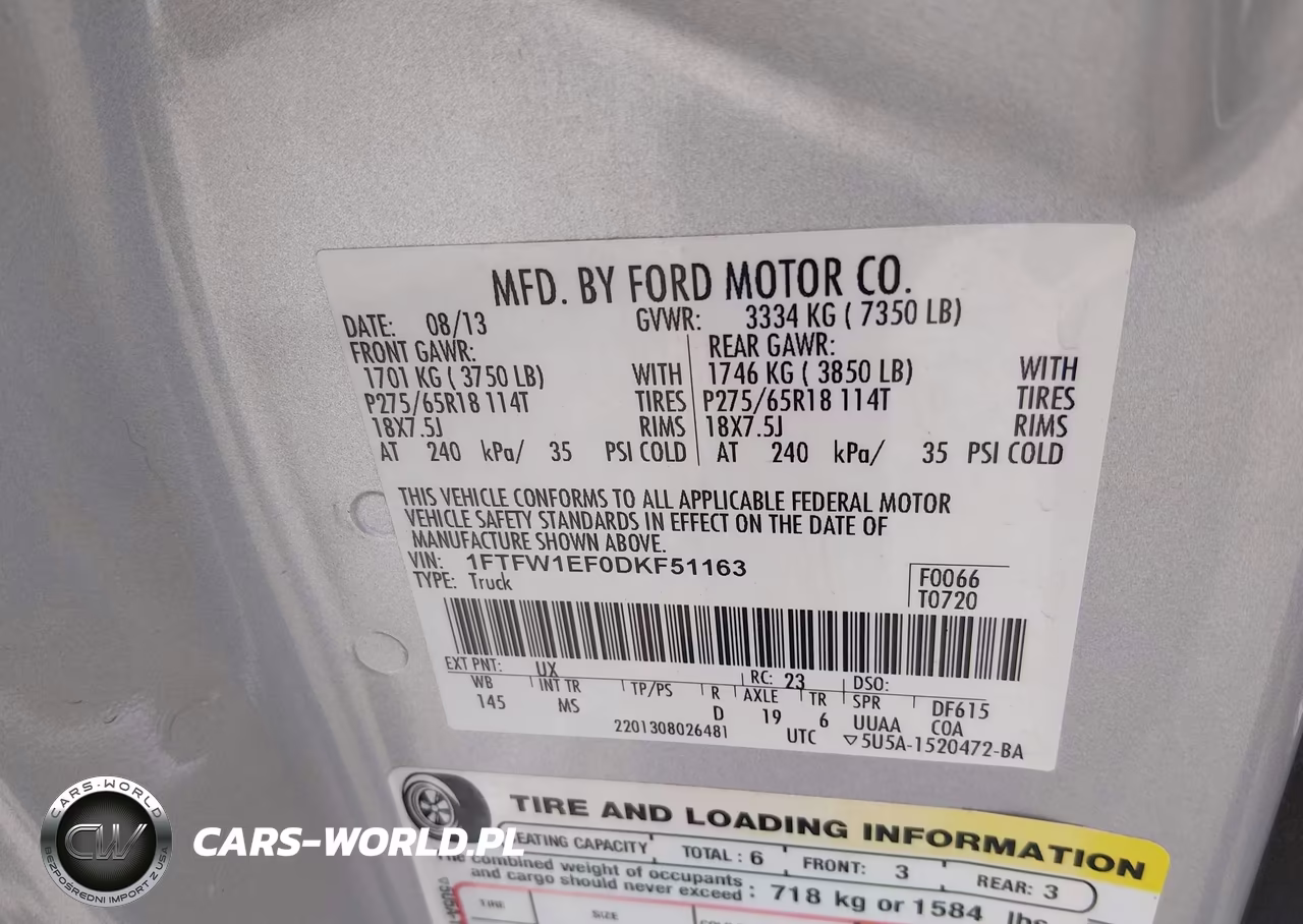 2013 Ford F-150 Xlt VIN:1FTFW1EF0DKF51163 - 9