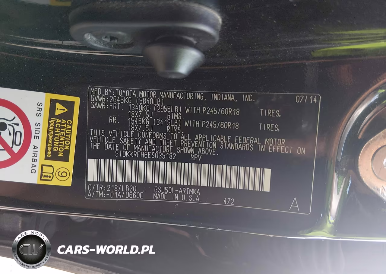 2014 Toyota Highlander Xle V6 VIN:5TDKKRFH6ES035182 - 9