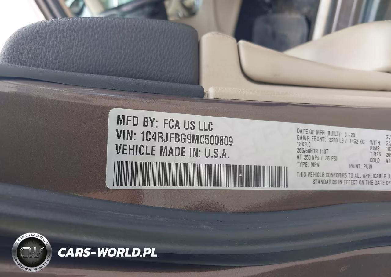 2021 Jeep Grand Cherokee Limited 4X4 VIN:1C4RJFBG9MC500809 - 9