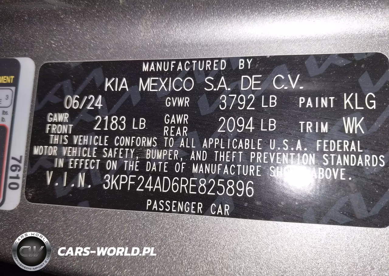2024 Kia Forte Lxs VIN:3KPF24AD6RE825896 - 9