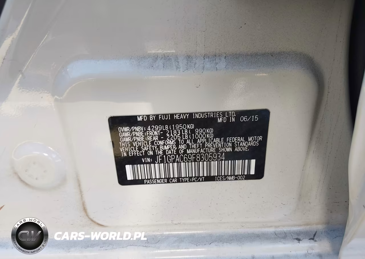 2015 Subaru Impreza 2.0I Premium VIN:JF1GPAC69F8305934 - 9