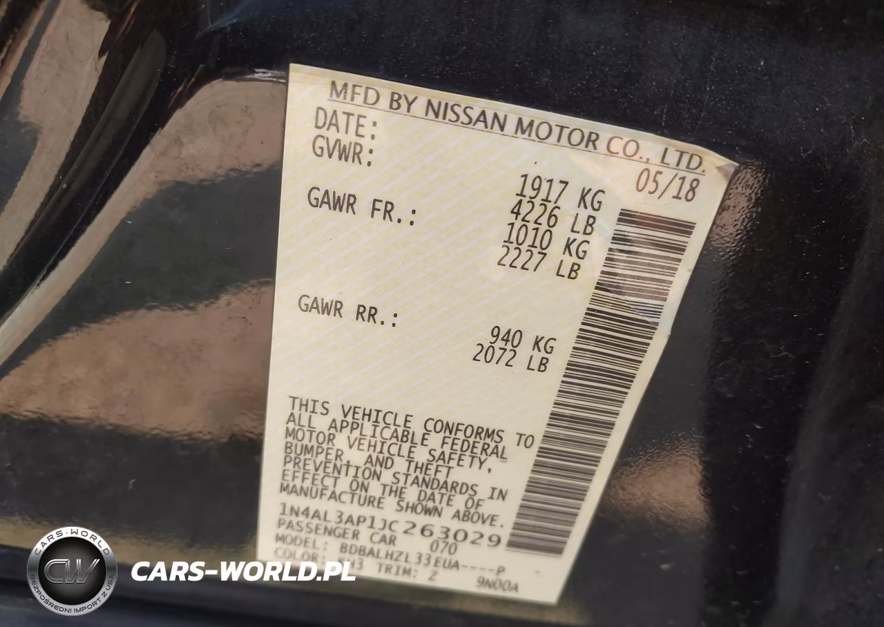 2018 Nissan Altima 2.5 Sr VIN:1N4AL3AP1JC263029 - 9