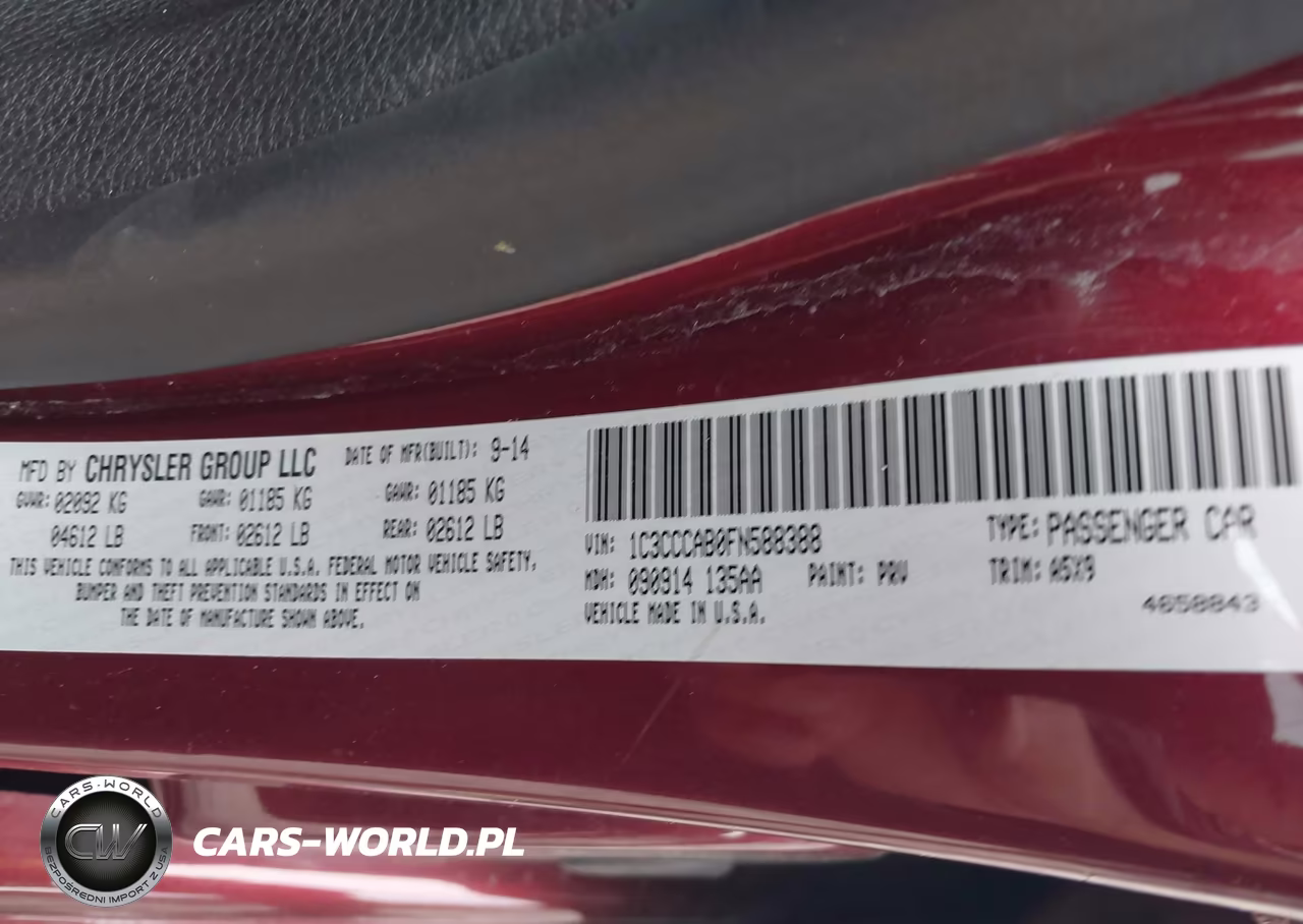 2015 Chrysler 200 Limited VIN:1C3CCCAB0FN588388 - 9