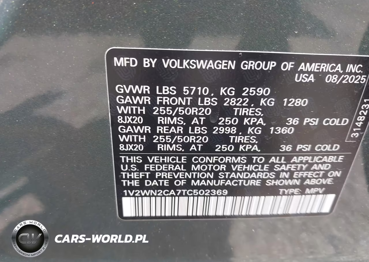 2026 Volkswagen Atlas Se With Technology VIN:1V2WN2CA7TC502369 - 9