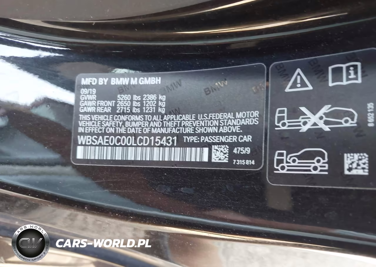 2020 BMW M8 Competition VIN:WBSAE0C00LCD15431 - 9