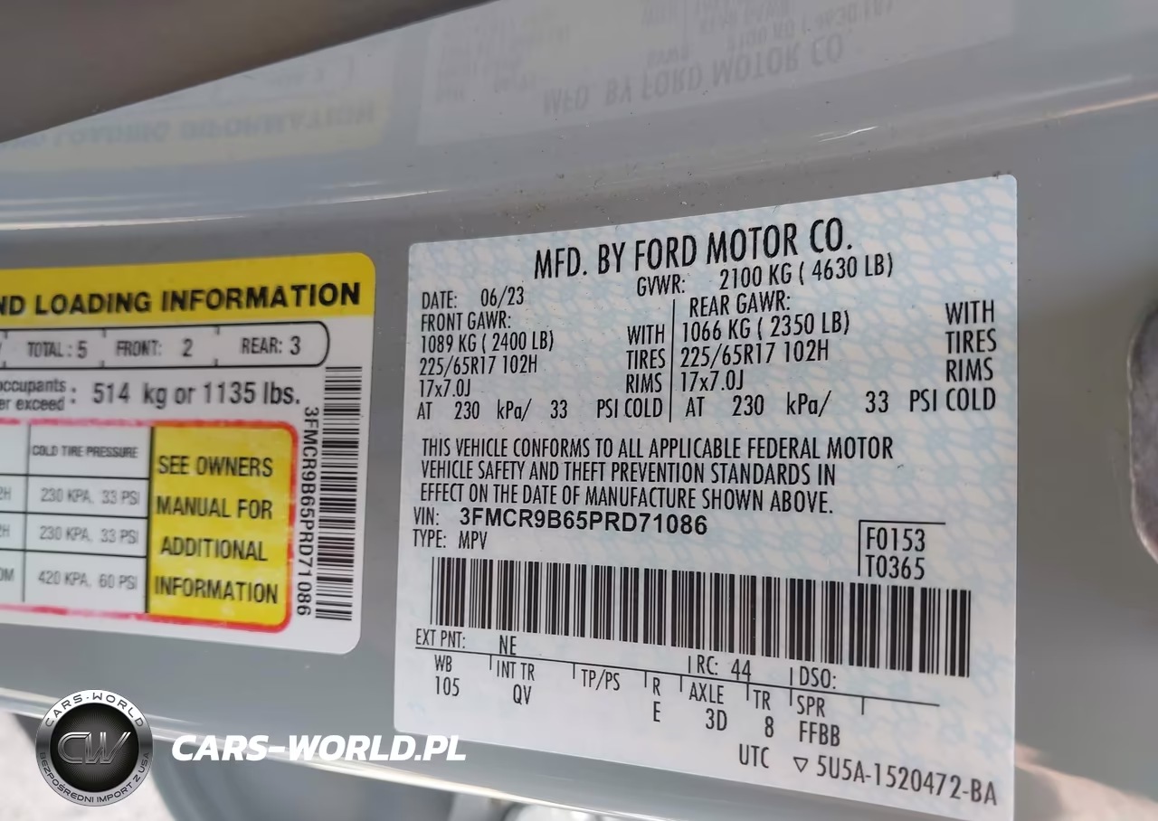 2023 Ford Bronco Sport Big Bend VIN:3FMCR9B65PRD71086 - 9