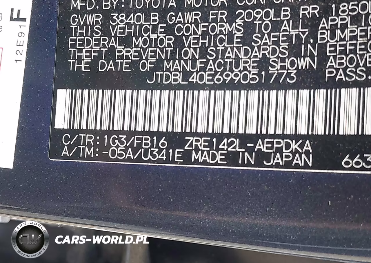 2009 Toyota Corolla Le VIN:JTDBL40E699051773 - 9