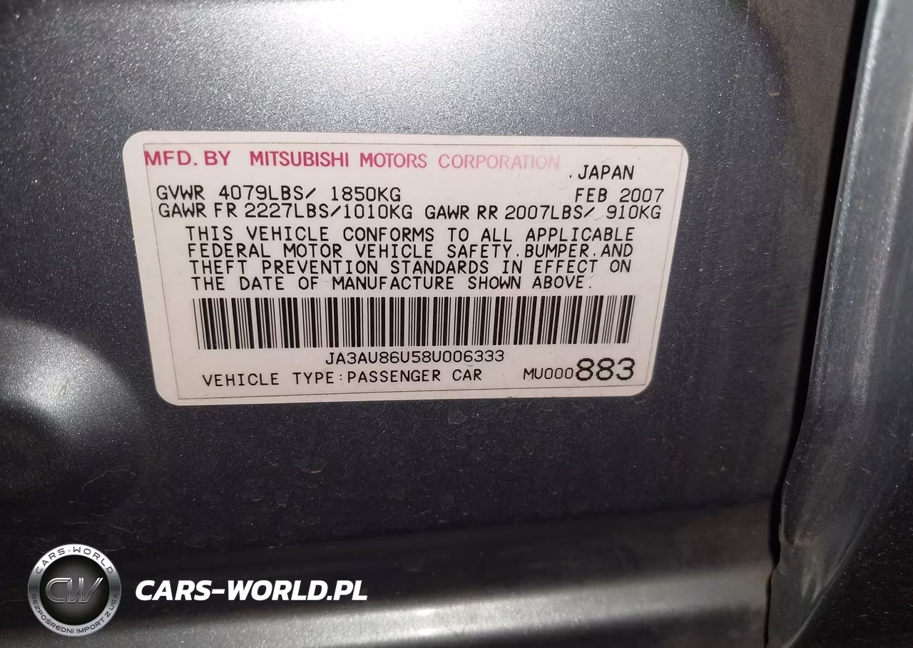 2008 Mitsubishi Lancer Gts VIN:JA3AU86U58U006333 - 9