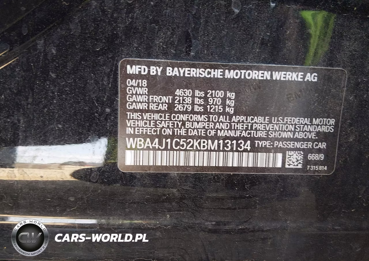 2019 BMW 430I Gran Coupe VIN:WBA4J1C52KBM13134 - 9